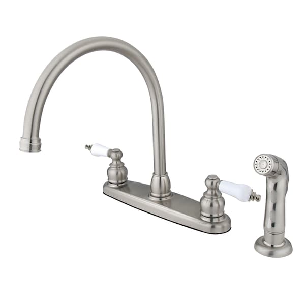 Vintage Centerset Kitchen Faucet, Brushed Nickel